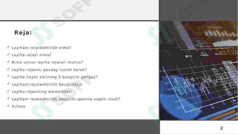 Loyihalarni rejalashtirish mavzusida taqdimot 2