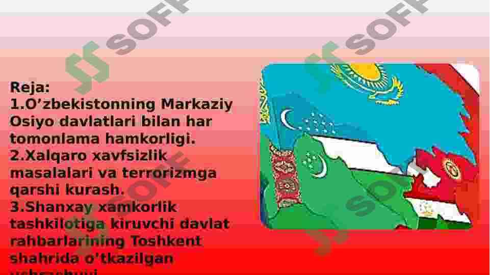 O'zbekistonning Markaziy Osiyoda tinchlik va barqarorlikni ta'minlash borasida olib borgan siyosati 2