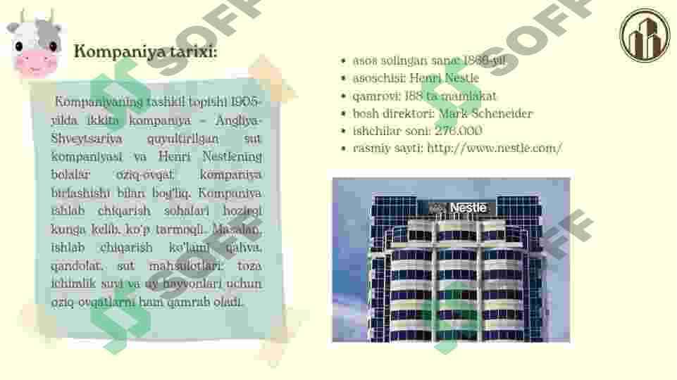 Loyiha "Nestle" kompaniyasi haqida 3
