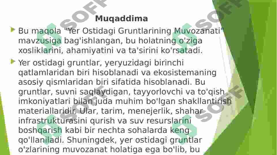 Zamin gruntlarining muvozanat holati tenglamalari 3