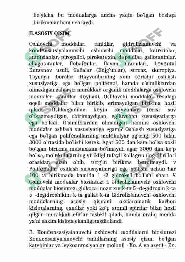 Oshlovchi moddalar tasnifi 3