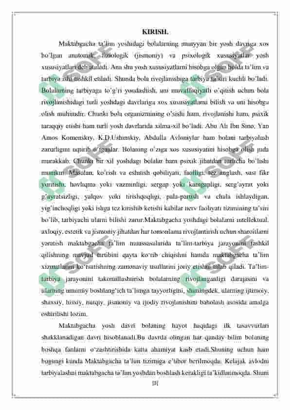 Maktabgacha yoshdagi bolalarning rivojlanishi va ta'lim tarbiyasi 3