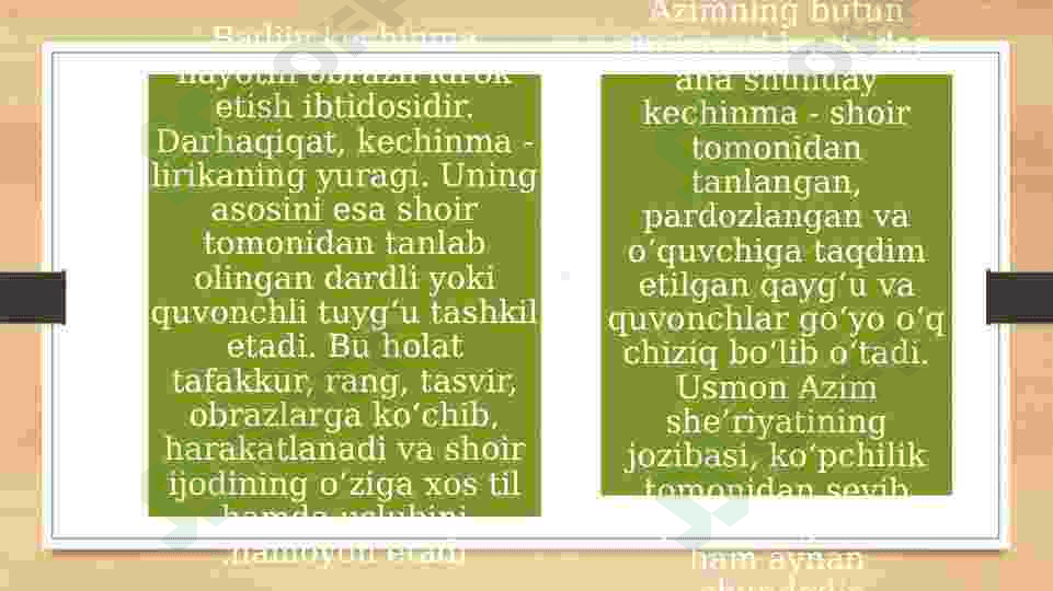 Usmon Azim she’riyatining o’ziga xos uslubi. “Saylanma”si misolida 3