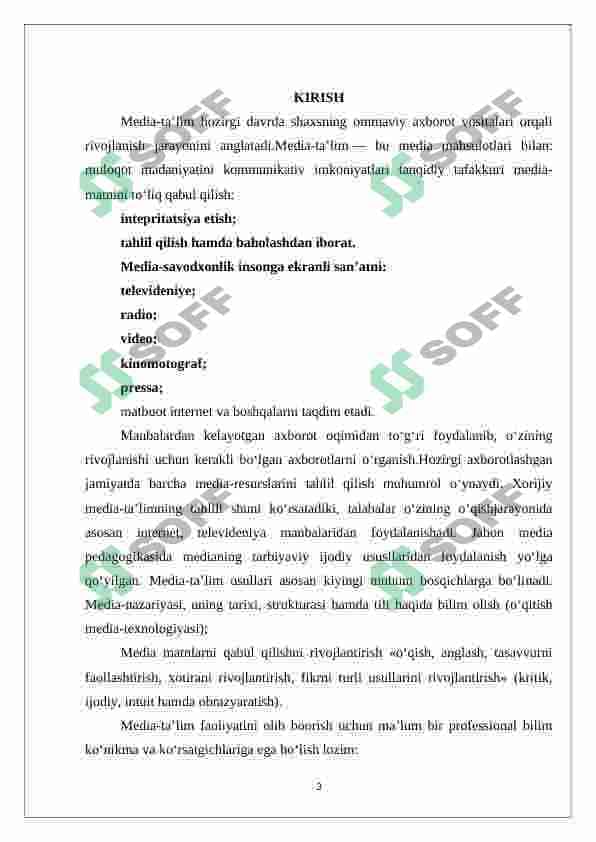 Media savodxonlik va axborot ma’daniyatining tadrijiyligi hamda jamiyatdagi ahamiyati 3