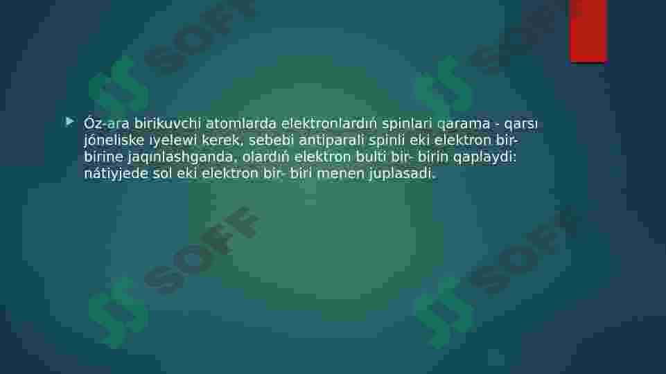 VALENT BAYLANISLAR TEORIYASI. MOLEKULYAR ORBITALLAR 2 3