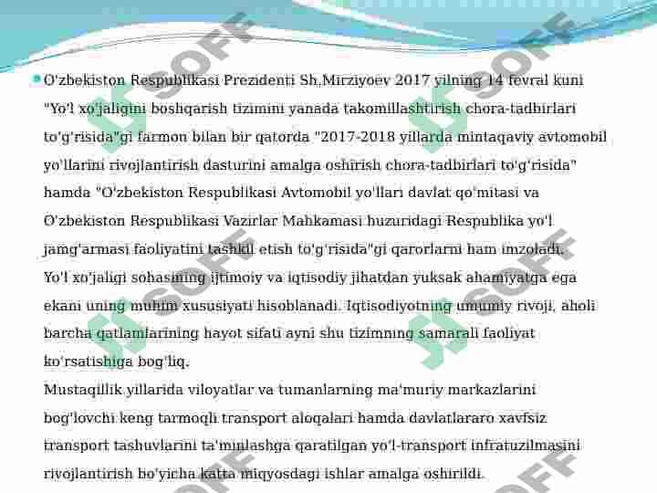 Yo’l korxonalari yo’l ustalarining asosiy vazifalari va kunlik ish tadbirlari 3