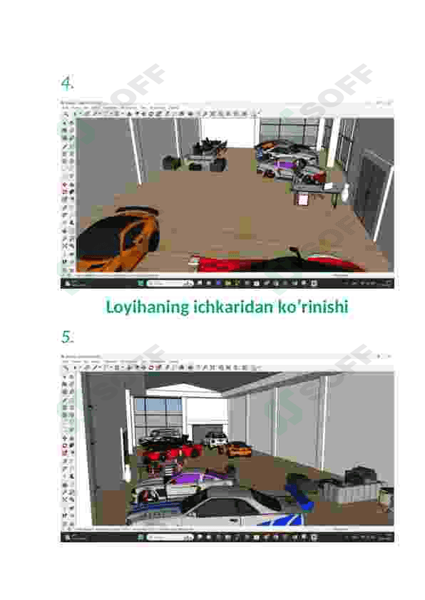 SketchUp loyiha avtosalon 3