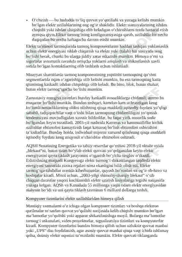Elektr uzilishidan himoya. UPS turlari va parametrlari 3