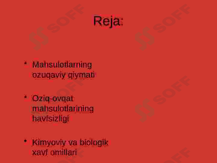 Ovqat mahsulotlarining sifatini gigiyenik baholash 3