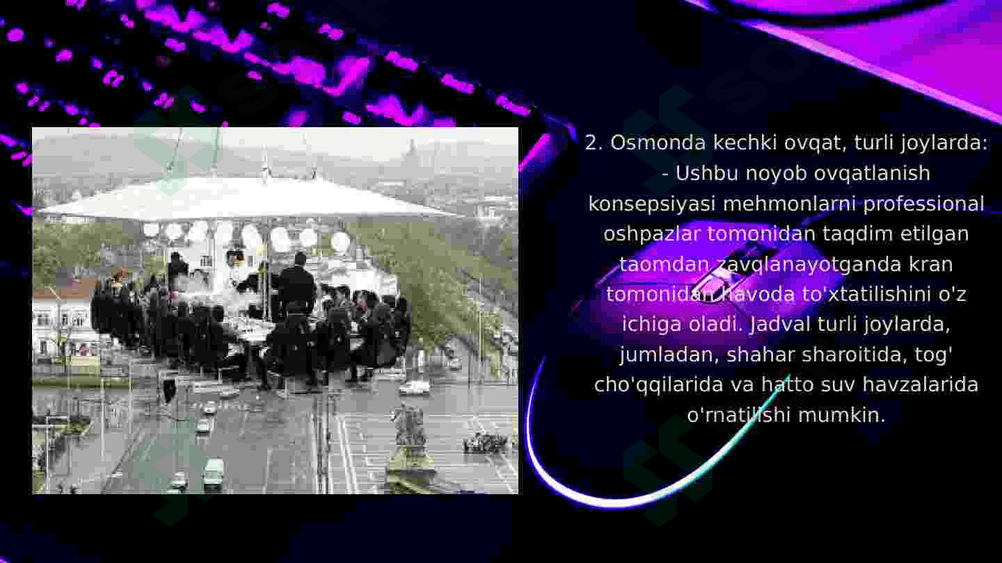 Dunyodagi eng noyob restoranlar roʻyxati va ular haqida malumot 3