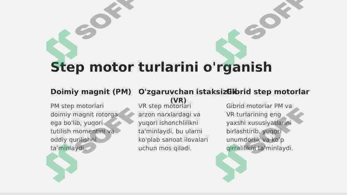 Stepper motorlar, Qadamli matorlar 3