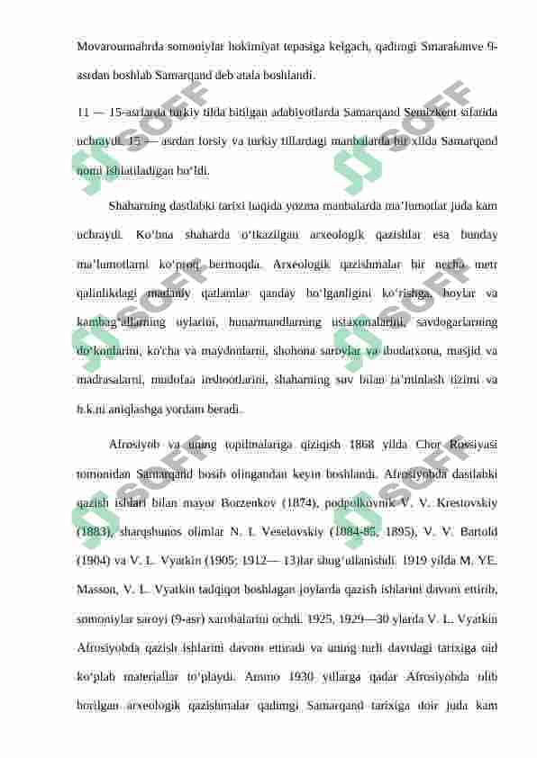 Samarqandning antik davrdagi                   shaharsozlik madaniyati 3