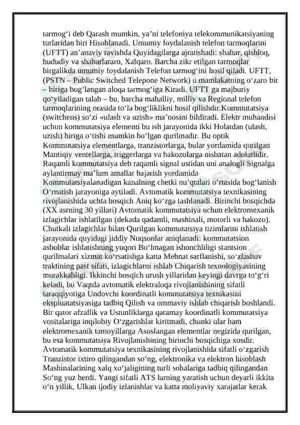 Informatika Paketlar kommutatsiyasining rivojlanishi 3