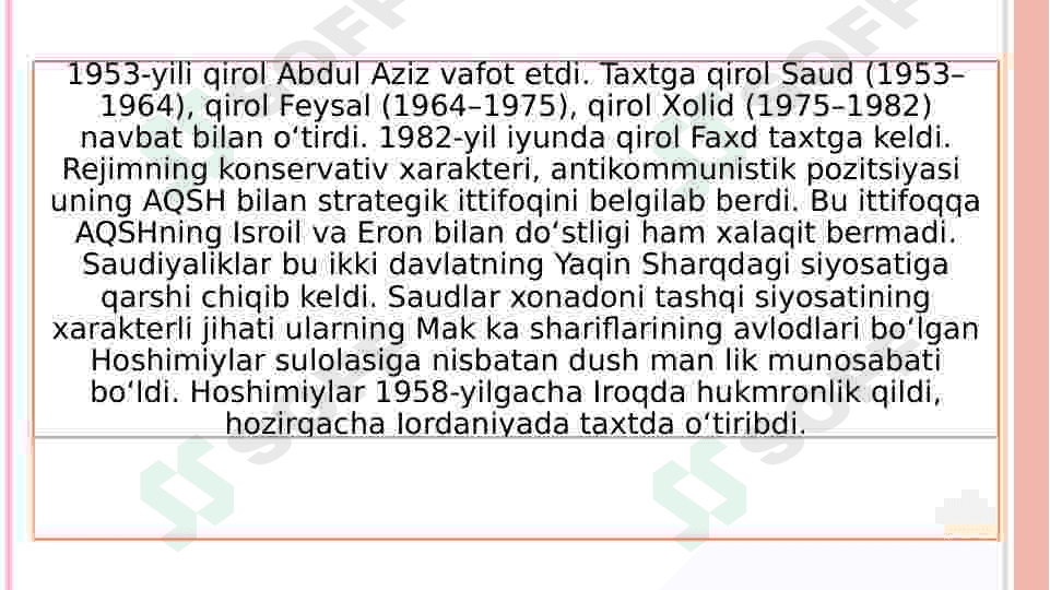 Jahon urushlari oralig'ida osiyodagi arab mamlakatlari 3