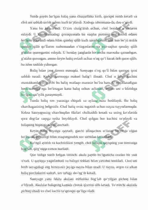 Chol va dengiz asarini Dialektikaning asosiy qonunlari va Falsafaning juft kategoriyalari bo'yicha tahlil qilish 3