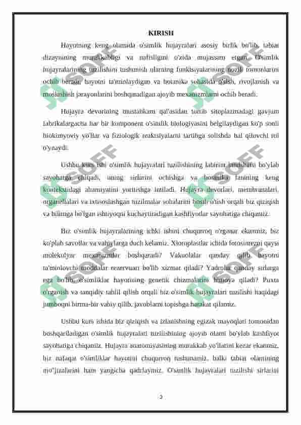 O’simlik hujayrasining tuzulishi 3
