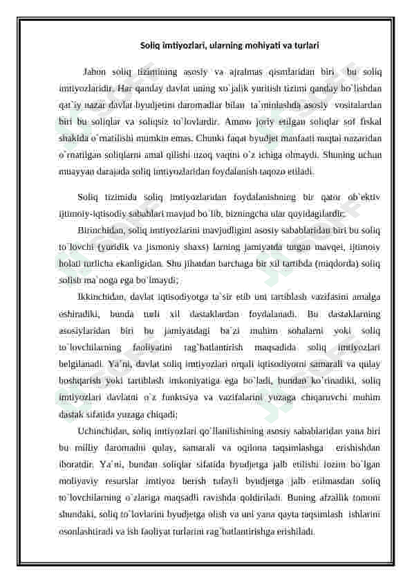 Vaqtinchalik soliq imtiyozlarini qo‘llanilishi 3
