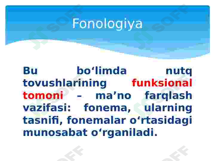 Tilshunoslik va uning bo‘limlari. Fonetika 3