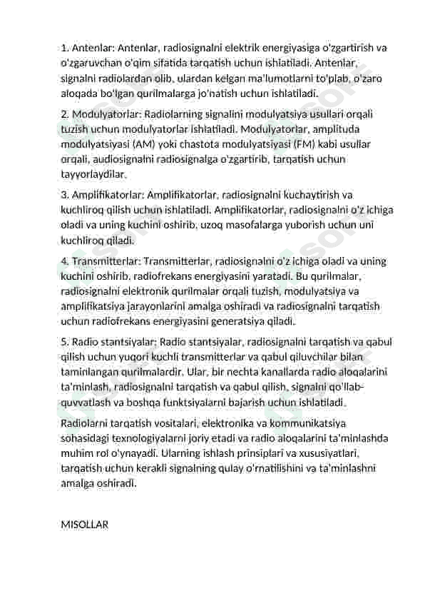 Radio aloqalarning fizikaviy asoslari 3