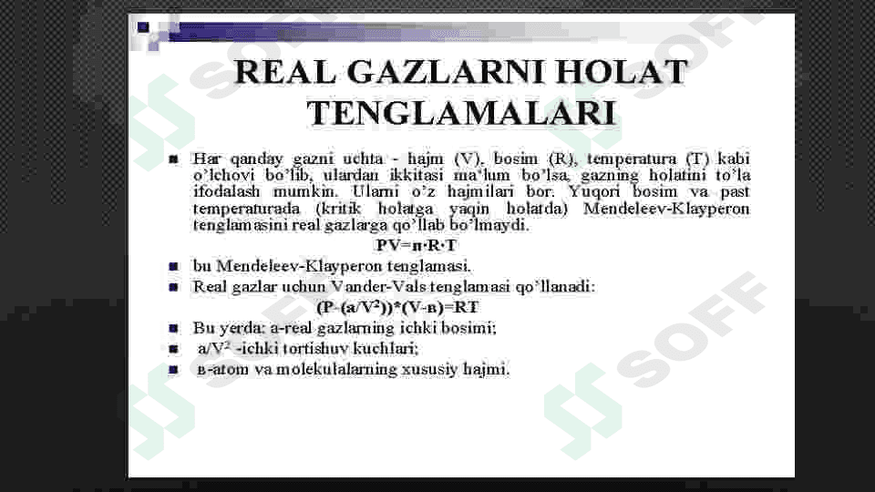 Real gaz qonunlari 3