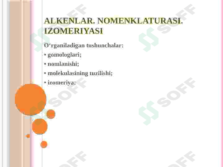 Alkenlarning olinishi. 3