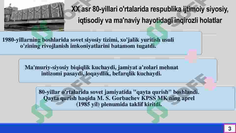 Mustaqillikka erishish arafasidagi Ózbekistonda ijtimoiy-siyosiy jarayonlar 3