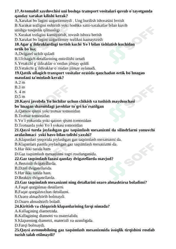 Avtomobil va yo'l harakati qoidalari 3