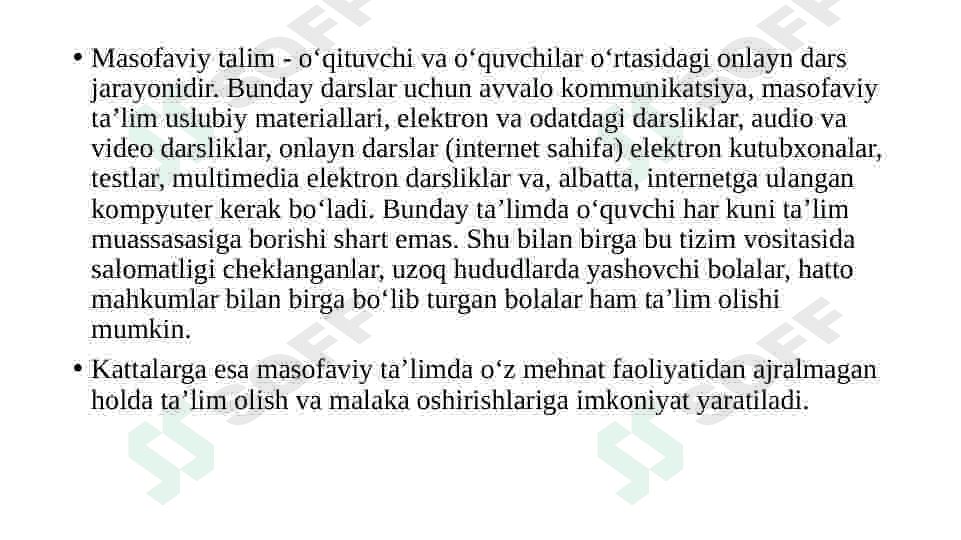 Masofaviy  ta’lim 3