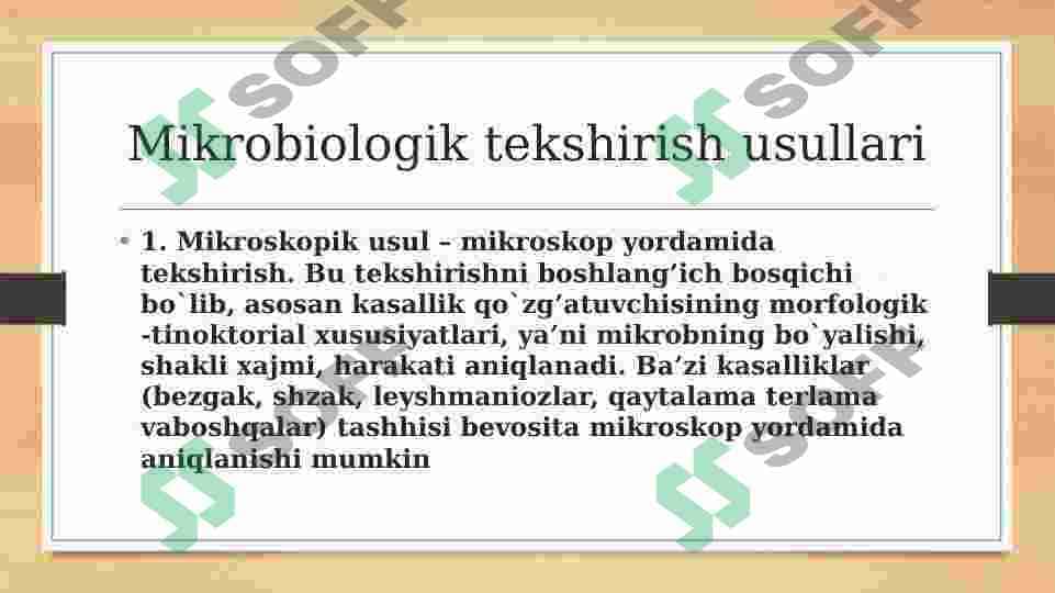 Mikrobiologiya tadqiqotlarining asosiy usullari 3