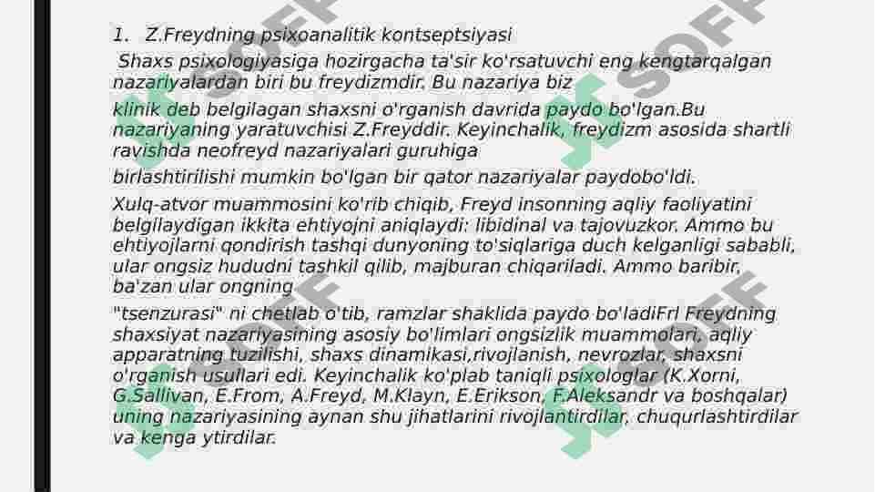 Chet el psixologiyasida shaxsning asosiy nazariyalari 3