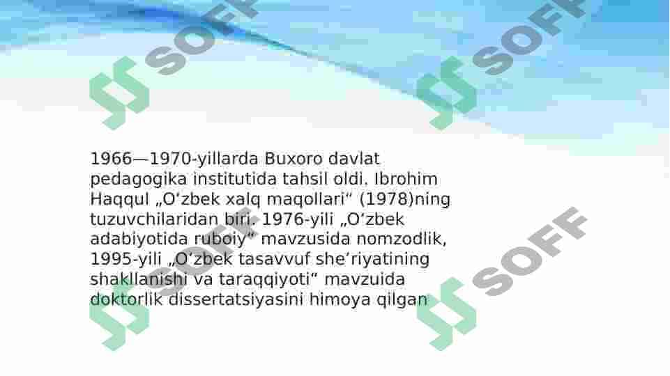 Ibrohim Haqqulov.Navoiyga qaytish 3
