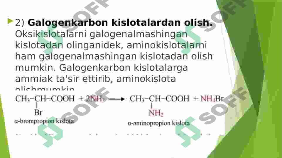 Aminokislotalarning stereoizomeriyasi, olinish usullari. Kislota amidlari va ureidlari. 3