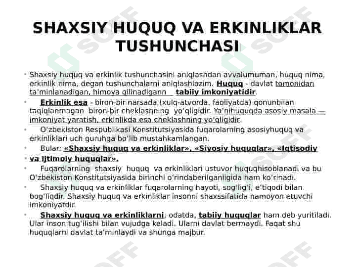 fuqarolarning shaxsiy huquq va erkinliklari 3
