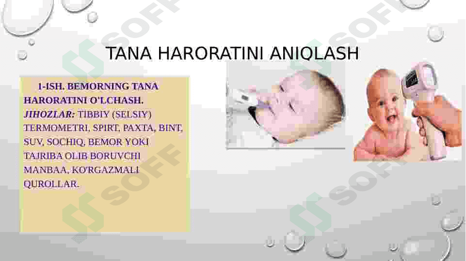 Tana harorati ,tomir urishi,arterial qon bosimi va nafas tezligini aniqlash 3