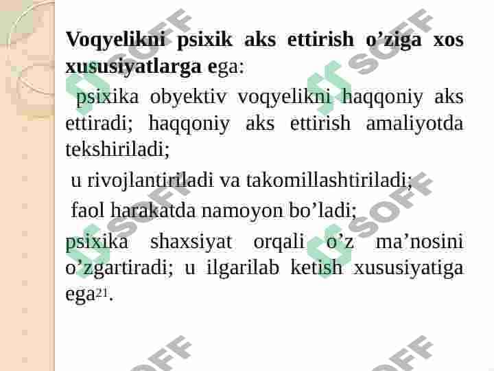 Insonda aks ettirish darajalari 3