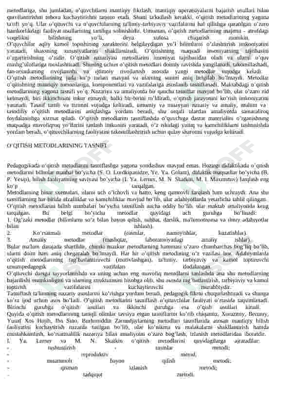 Ta'limni tashkil etish shakllari 3