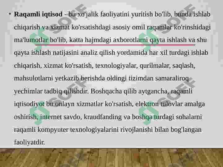 Raqamli iqtisodiyotning xususiyatlari va xorijiy davlatlarda raqamli iqtisodiyotning rivojlanishi 3