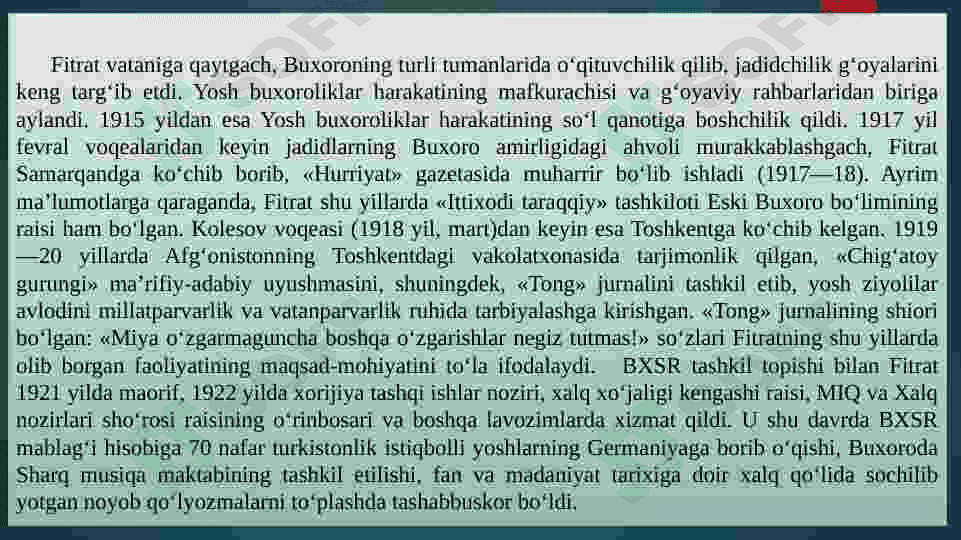 ABDURAUF FITRAT hayoti va ijodi 3