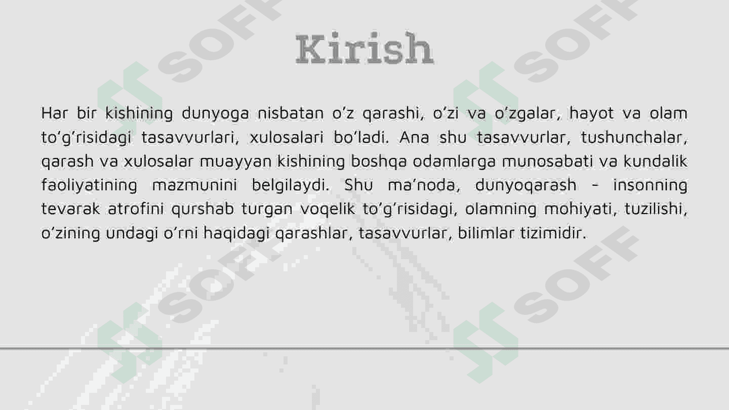 Dunyo qarashning mohiyati, tuzilishi va asosiy funksiyalari 3