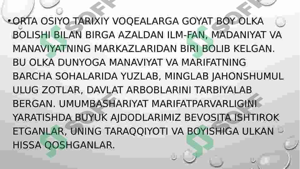 Yuksak maʼnaviyatli yoshlarni tarbiyalashda Oʻrta Osiyo allomalarining oʻrni 3
