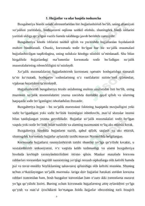 Buxgalteriya hujjatlarining turkumlanishi 3