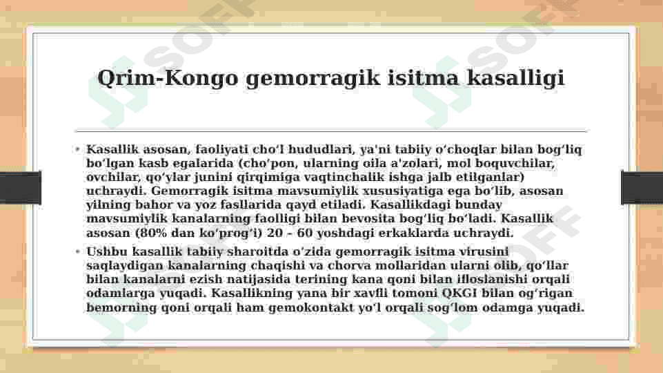 Transmissiv va virusli infeksiyalarning O’zbekiston hududida tarqalganligi 3