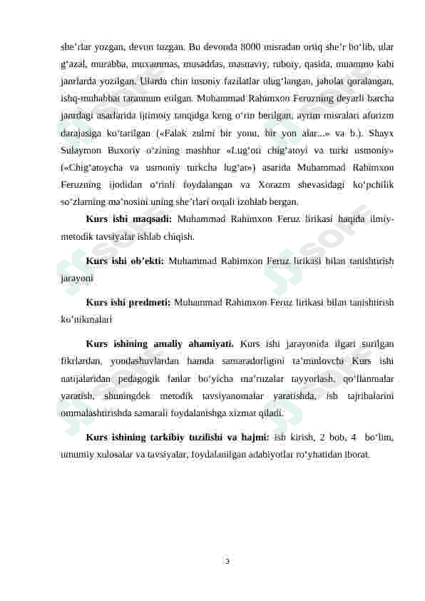 Xorazm adabiy maktabida Muhammad Rahimxon Feruzning tutgan o’rni 3