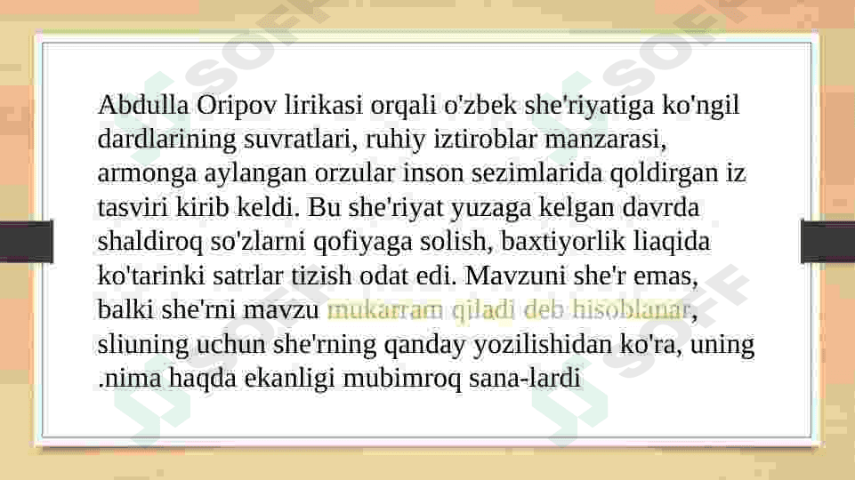 Abdulla Oripovning istiqlol davri ijodi 3