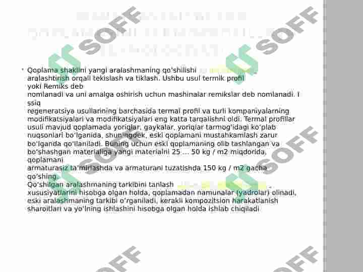 Asfaltbeton qoplamasini termoprofillash texnologiyasi 3