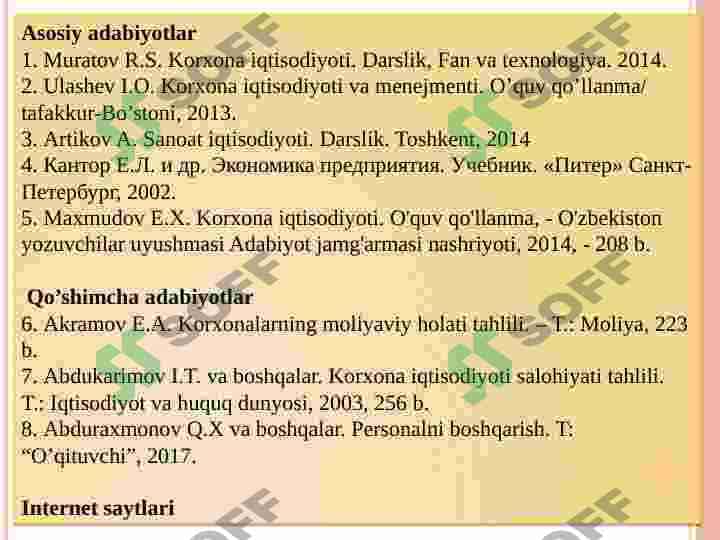 Korxona iqtisodiyot va menejmenti fanning mohiyati va vazifalari 3