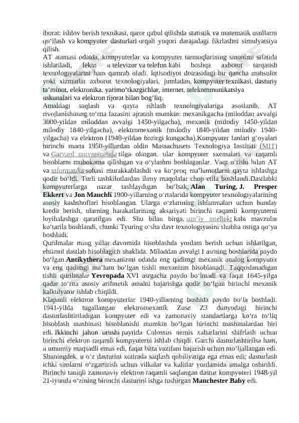 Kompyuter texnalogiyalari asosida qo'shma korxonalar axborot  xujjatlarini avtomatlashtirish 3