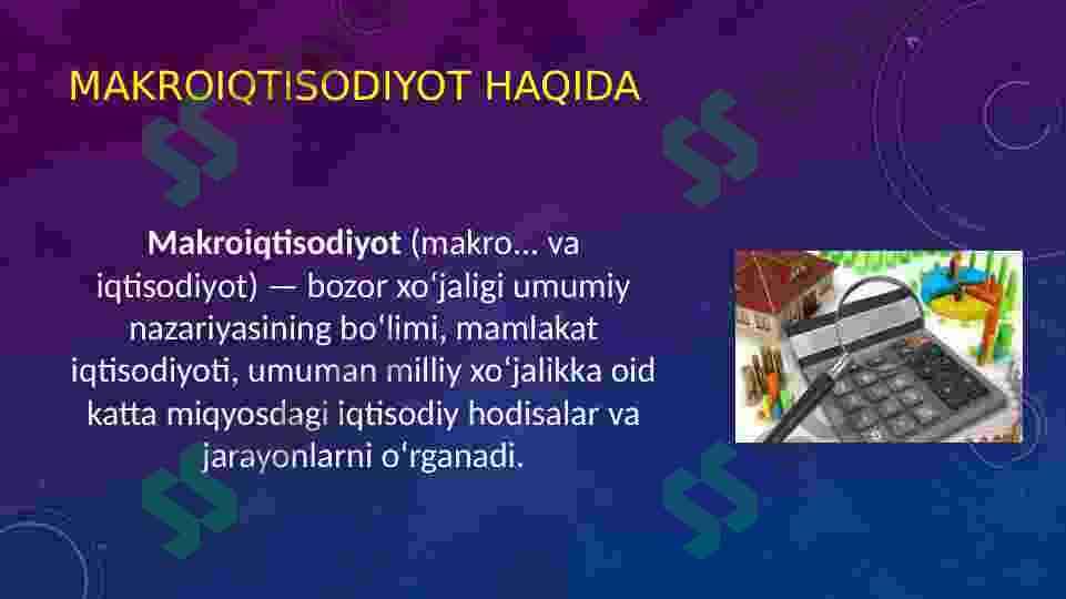 Makroiqtisodiyotni yuzaga kelishi, klassik maktab iqtisodiy qarashlari 3