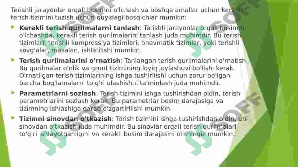 Gruntga nisbatan yuqori bosim miqdorini aniqlash. 3