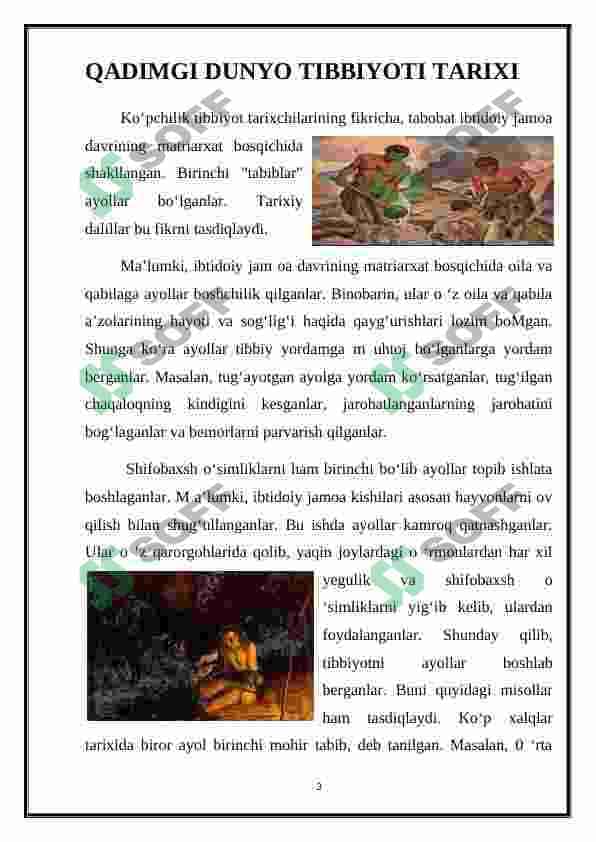 Qadimgi dunyo tibbiyoti tarixi. Qadimgi Mesopotamiya va Qadimgi Misr 3